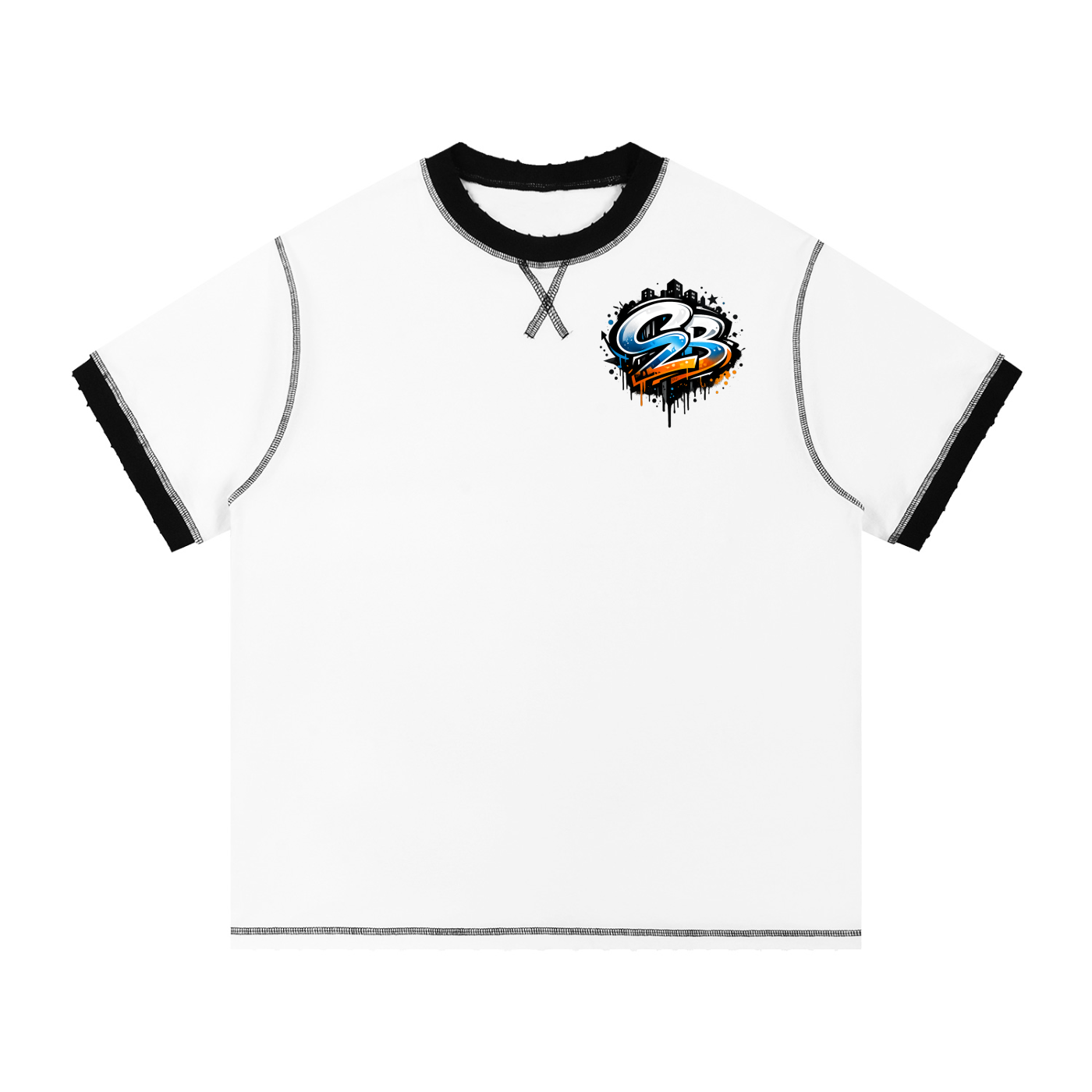 Contrast-Stitched Cotton T-Shirt