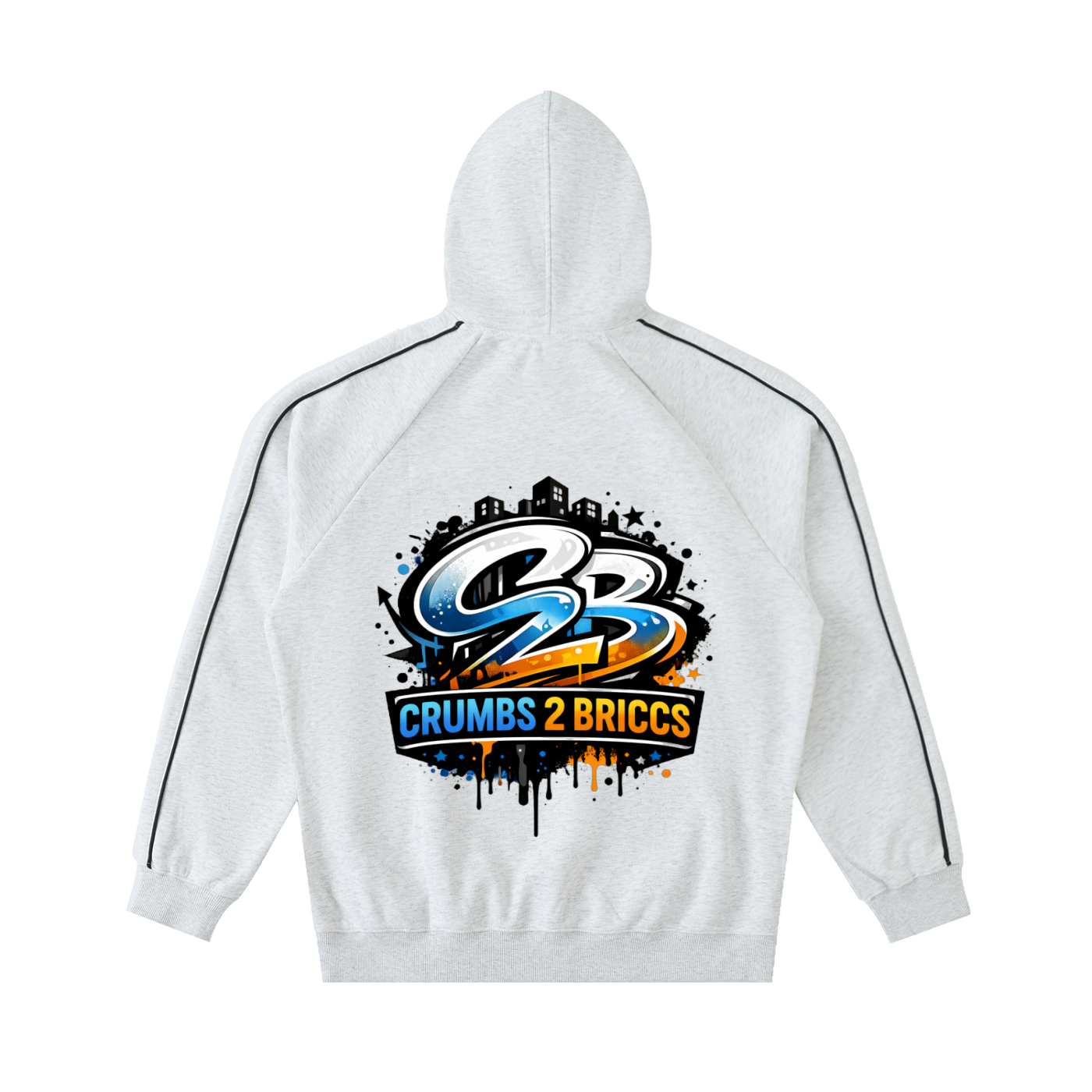 Contrast Piping Raglan Hoodie