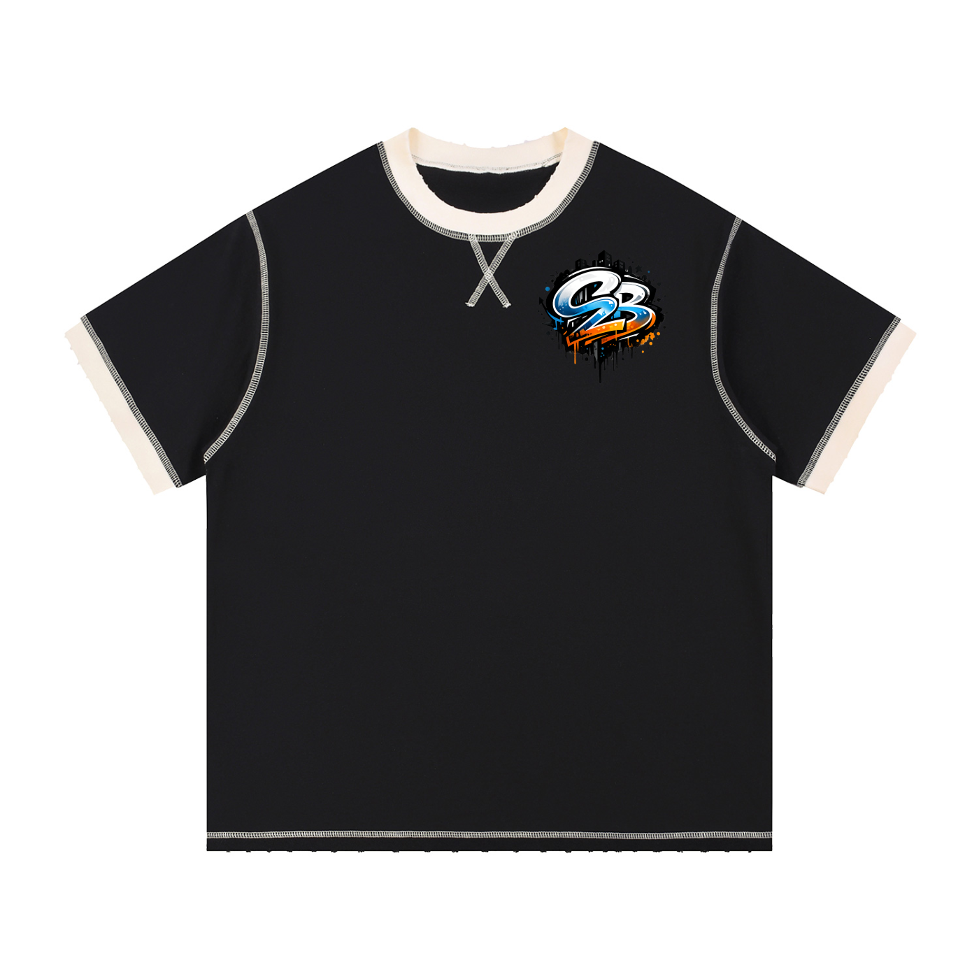 Contrast-Stitched Cotton T-Shirt