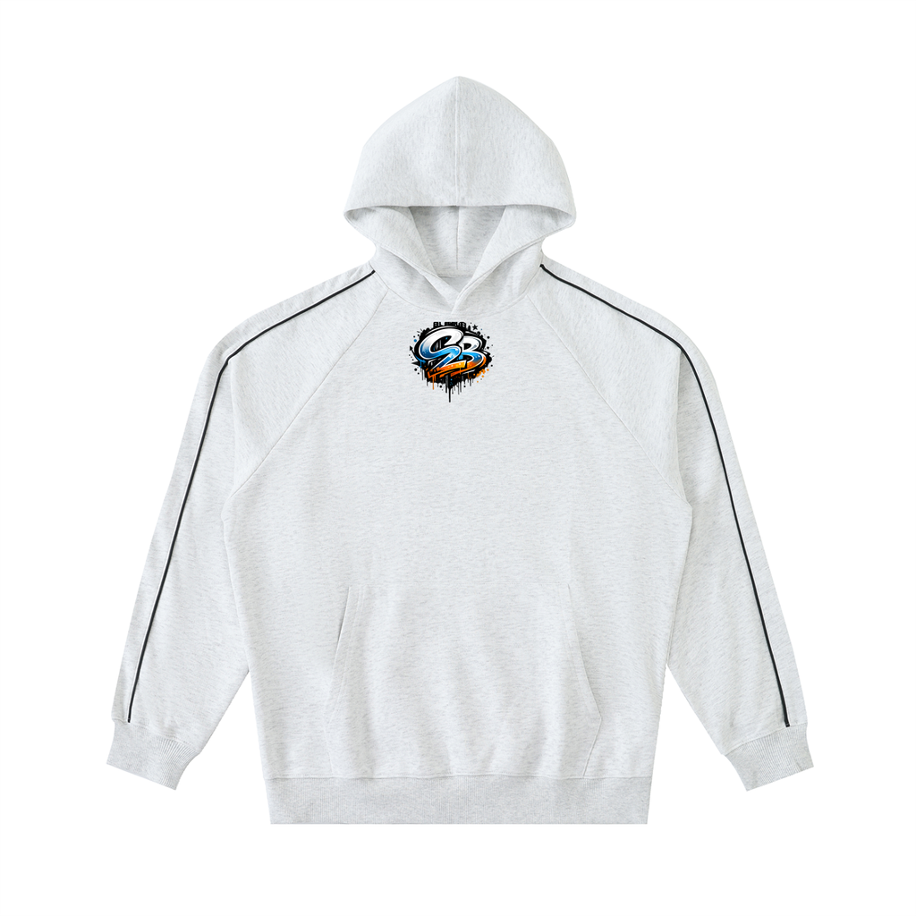 Contrast Piping Raglan Hoodie